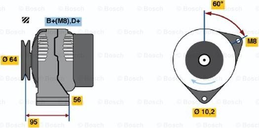 BOSCH 0 120 335 006 - Alternator autospares.lv