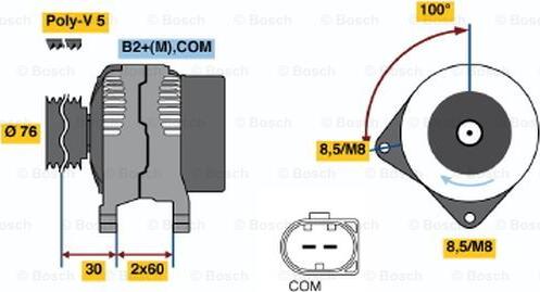 BOSCH 0 121 715 030 - Alternator autospares.lv