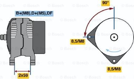 BOSCH 0 123 515 009 - Alternator autospares.lv