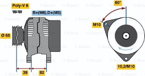 BOSCH 0 123 510 092 - Alternator autospares.lv