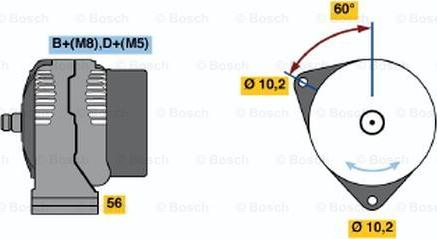 BOSCH 0 123 510 060 - Alternator autospares.lv