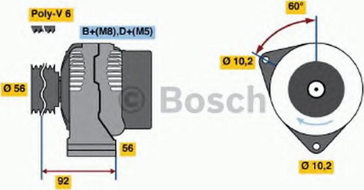 BOSCH 0 123 510 074 - Alternator autospares.lv