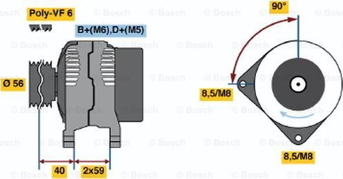 BOSCH 0 123 510 109 - Alternator autospares.lv