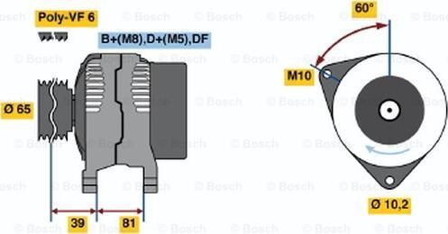 BOSCH 0 123 520 004 - Alternator autospares.lv