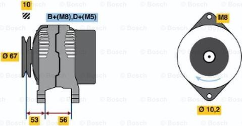 BOSCH 0 123 110 005 - Alternator autospares.lv