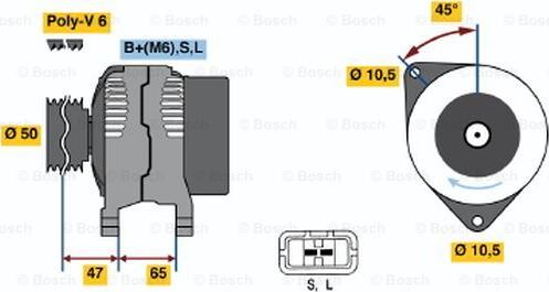 BOSCH 0 123 115 010 - Alternator autospares.lv