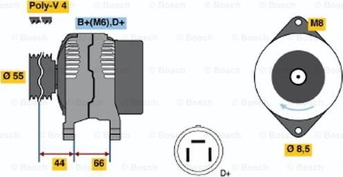 BOSCH 0 123 115 013 - Alternator autospares.lv