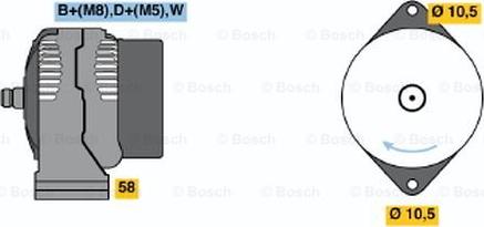 BOSCH 0 123 315 506 - Alternator autospares.lv