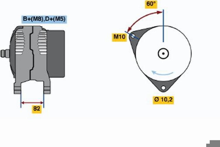 BOSCH 0 123 310 044 - Alternator autospares.lv