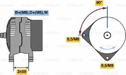 BOSCH 0 123 320 048 - Alternator autospares.lv