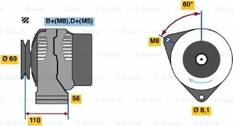 BOSCH 0 123 320 026 - Alternator autospares.lv