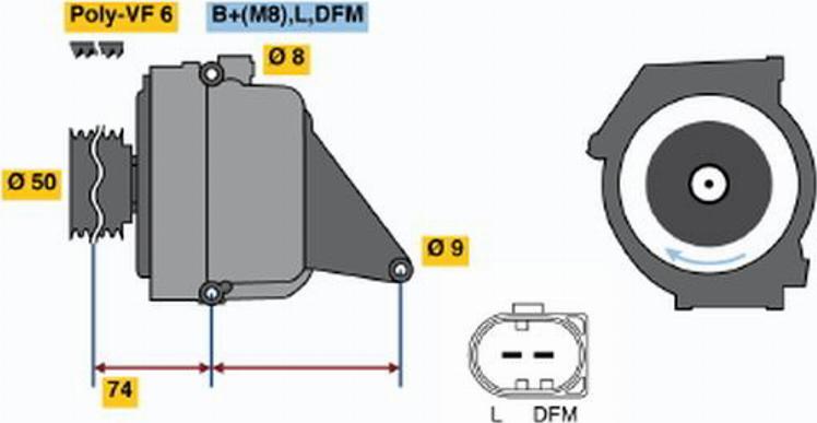 BOSCH 0 122 0AA 0B0 - Alternator autospares.lv