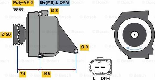 BOSCH 0 122 0AA 3R0 - Alternator autospares.lv