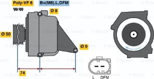 BOSCH 0 122 0AA 2A0 - Alternator autospares.lv