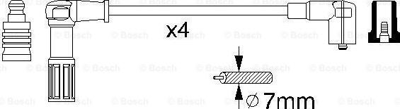 BOSCH 0 356 912 845 - Ignition Cable Kit autospares.lv