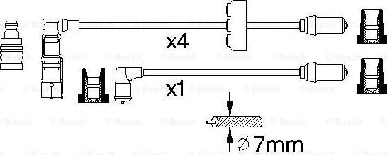 BOSCH 0 356 912 828 - Ignition Cable Kit autospares.lv
