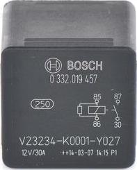 BOSCH 0 332 019 457 - Relay, main current autospares.lv