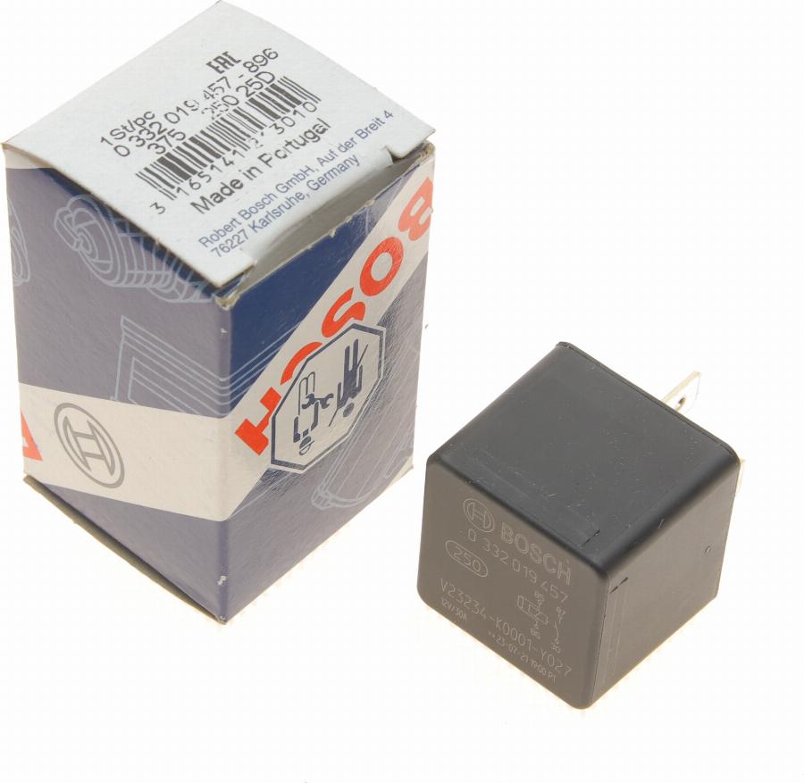 BOSCH 0 332 019 457 - Relay, main current autospares.lv