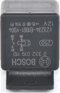 BOSCH 0 332 019 110 - Relay, fuel pump autospares.lv