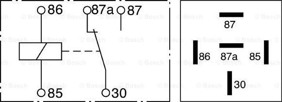 BOSCH 0 332 204 201 - Relay, main current autospares.lv