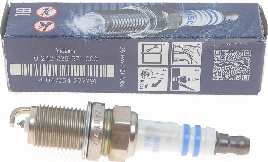 BOSCH 0 242 236 571 - Spark Plug autospares.lv