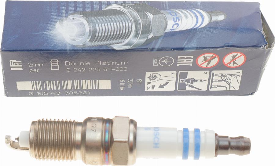 BOSCH 0 242 225 611 - Spark Plug autospares.lv