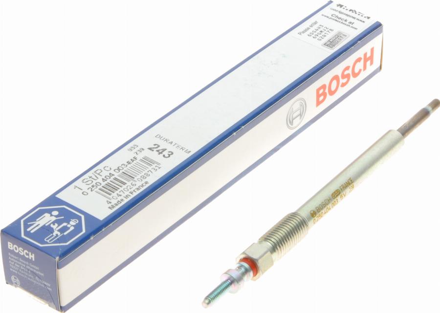 BOSCH 0 250 404 003 - Glow Plug autospares.lv