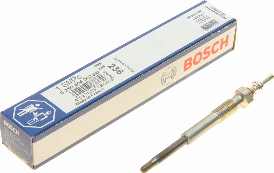 BOSCH 0 250 404 002 - Glow Plug autospares.lv