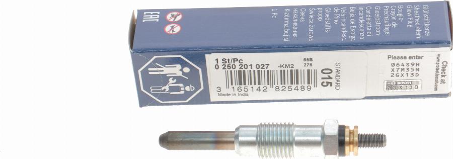 BOSCH 0 250 201 027 - Glow Plug autospares.lv