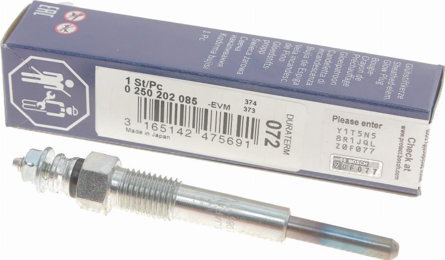 BOSCH 0 250 202 085 - Glow Plug autospares.lv