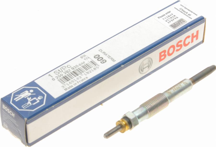 BOSCH 0 250 202 035 - Glow Plug autospares.lv