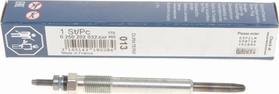 BOSCH 0 250 202 032 - Glow Plug autospares.lv