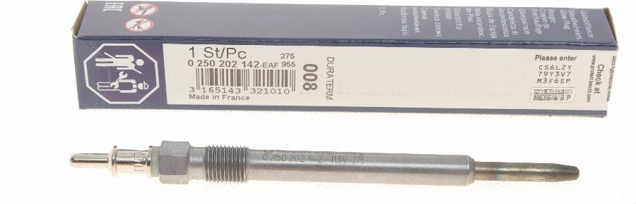 BOSCH 0 250 202 142 - Glow Plug autospares.lv