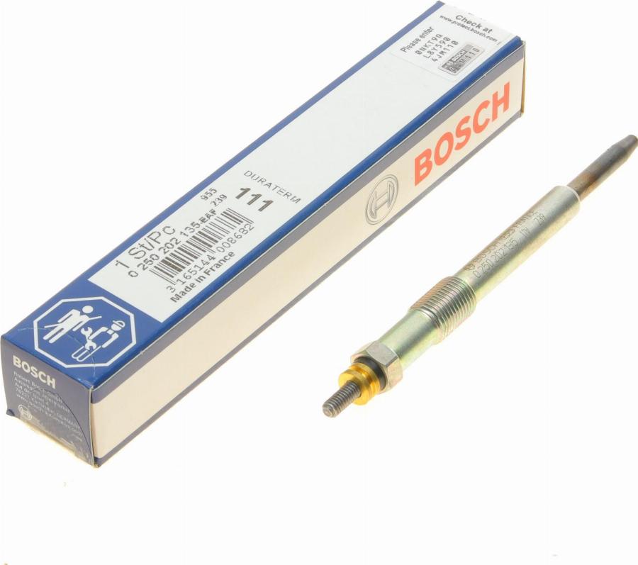 BOSCH 0 250 202 135 - Glow Plug autospares.lv