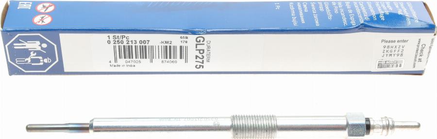 BOSCH 0 250 213 007 - Glow Plug autospares.lv