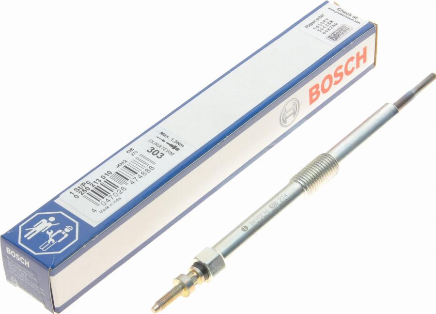 BOSCH 0 250 213 010 - Glow Plug autospares.lv