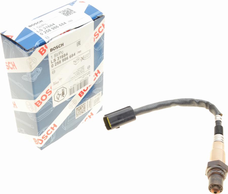 BOSCH 0 258 986 684 - Lambda Sensor autospares.lv