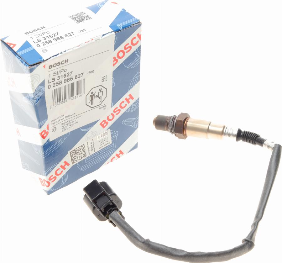 BOSCH 0 258 986 627 - Lambda Sensor autospares.lv