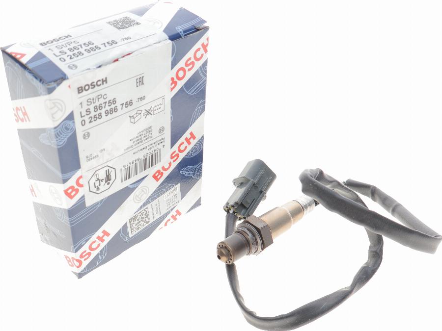 BOSCH 0 258 986 756 - Lambda Sensor autospares.lv