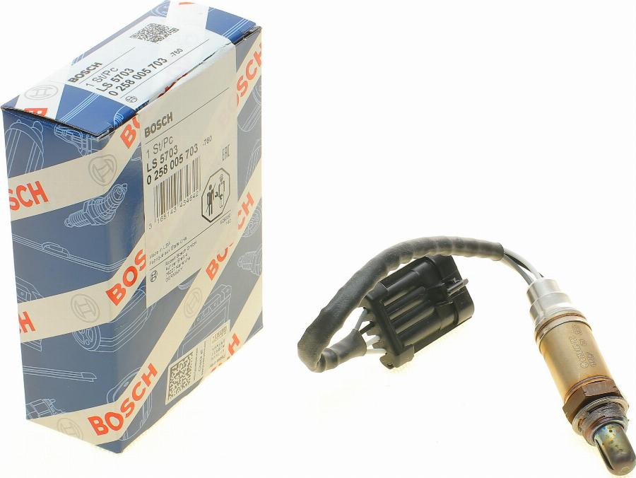 BOSCH 0 258 005 703 - Lambda Sensor autospares.lv