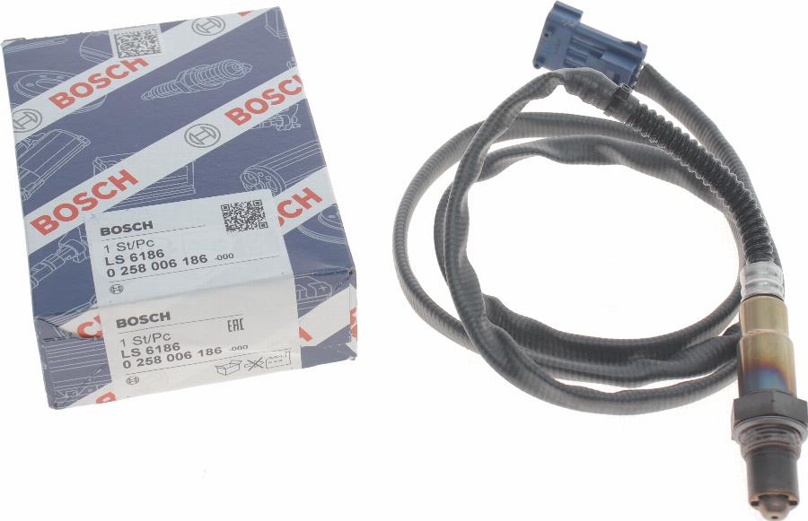 BOSCH 0 258 006 186 - Lambda Sensor autospares.lv