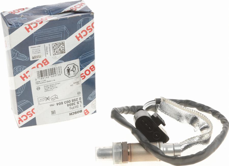 BOSCH 0 258 003 604 - Lambda Sensor autospares.lv