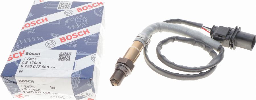 BOSCH 0 258 017 068 - Lambda Sensor autospares.lv