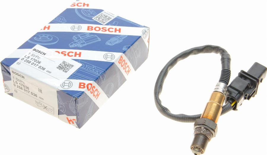 BOSCH 0 258 017 036 - Lambda Sensor autospares.lv