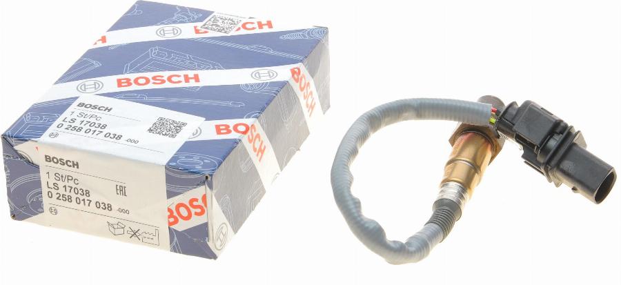 BOSCH 0 258 017 038 - Lambda Sensor autospares.lv