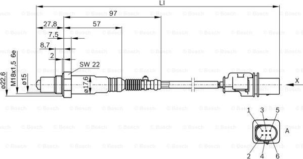 BOSCH 0 258 017 025 - Lambda Sensor autospares.lv