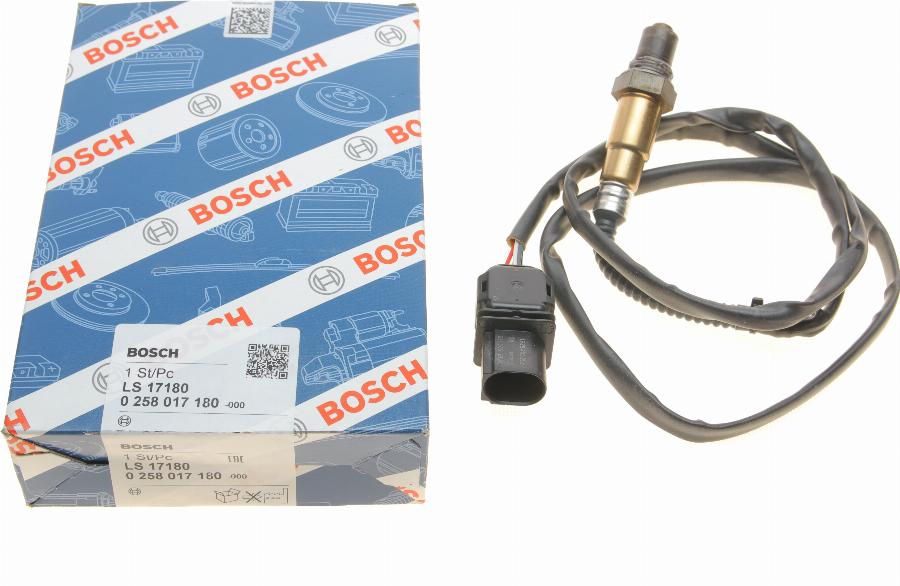 BOSCH 0 258 017 180 - Lambda Sensor autospares.lv