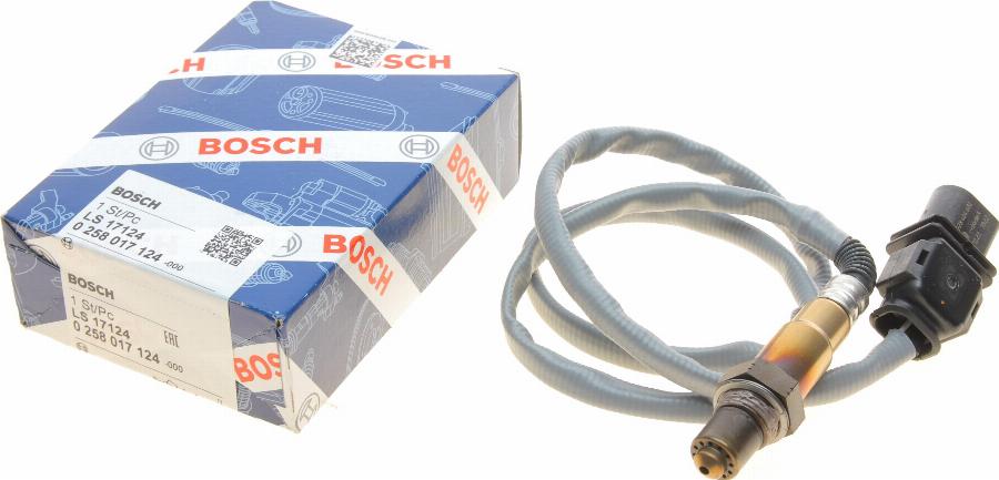 BOSCH 0 258 017 124 - Lambda Sensor autospares.lv