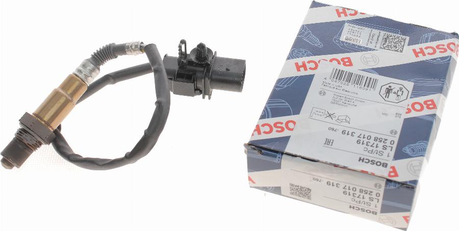 BOSCH 0 258 017 319 - Lambda Sensor autospares.lv