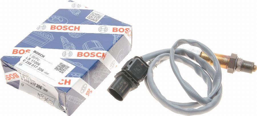 BOSCH 0 258 017 206 - Lambda Sensor autospares.lv